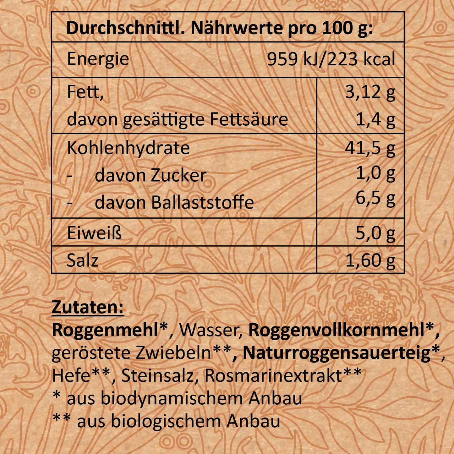 6x Demeter BIO Zwiebelbrot | ca. 400g je Dose