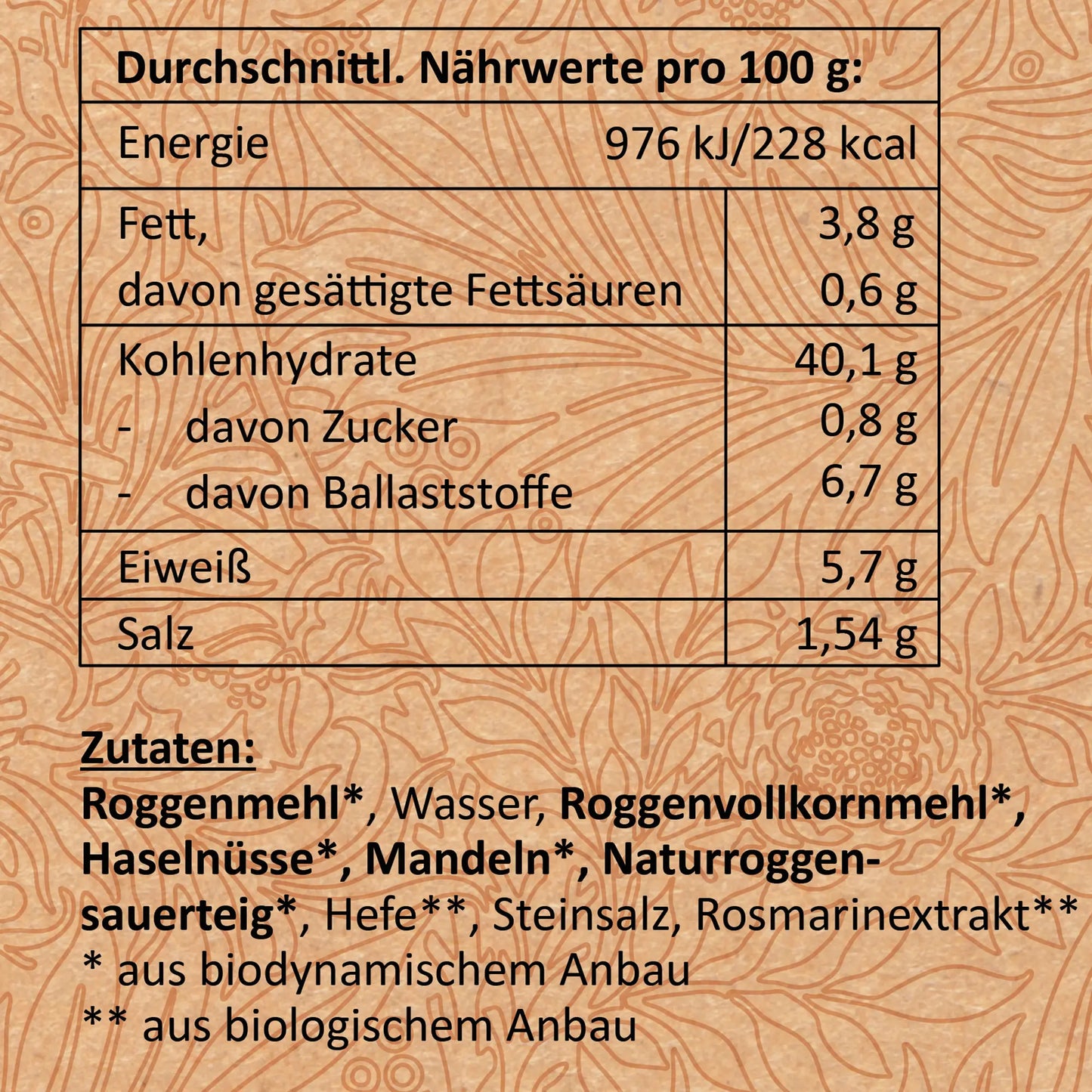6x Demeter BIO Nussbrot | ca. 400g je Dose