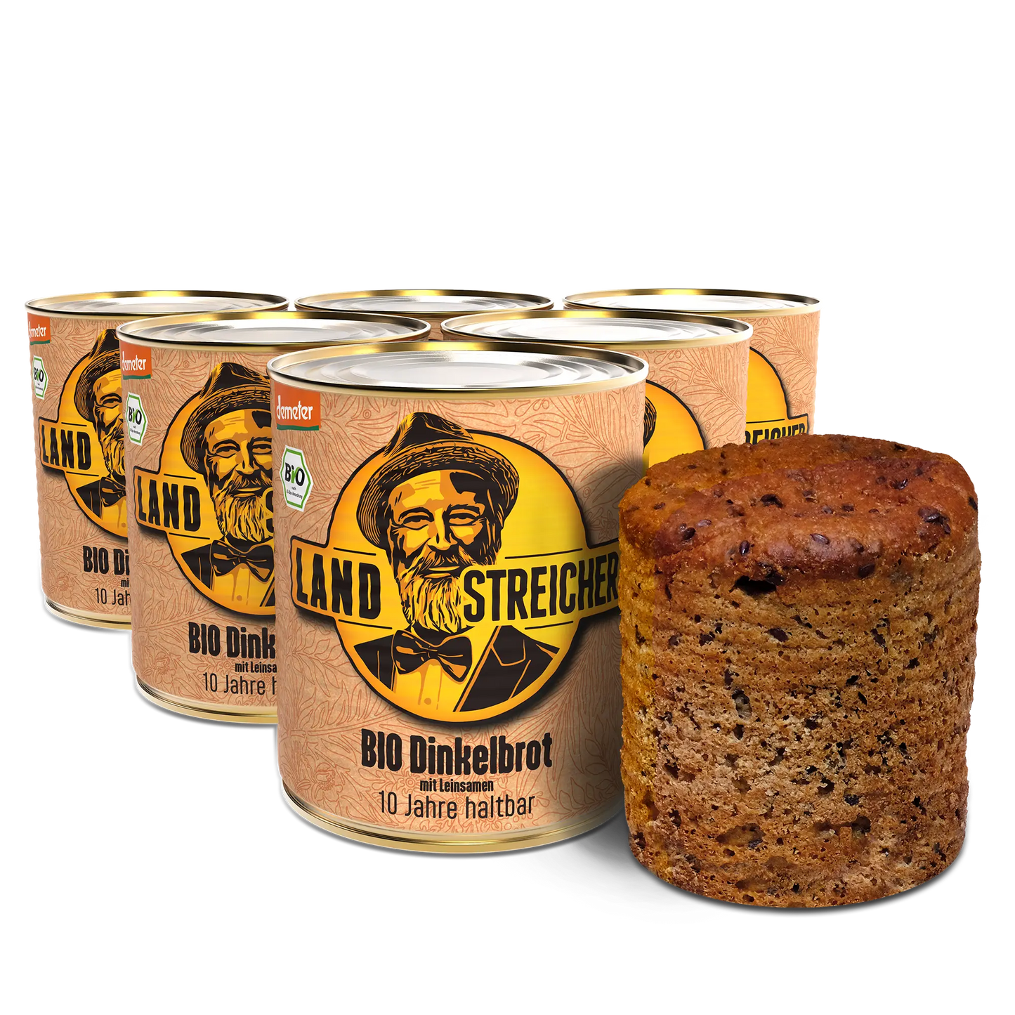 6 x Demeter BIO Dinkelbrot | ca. 400g je Dose