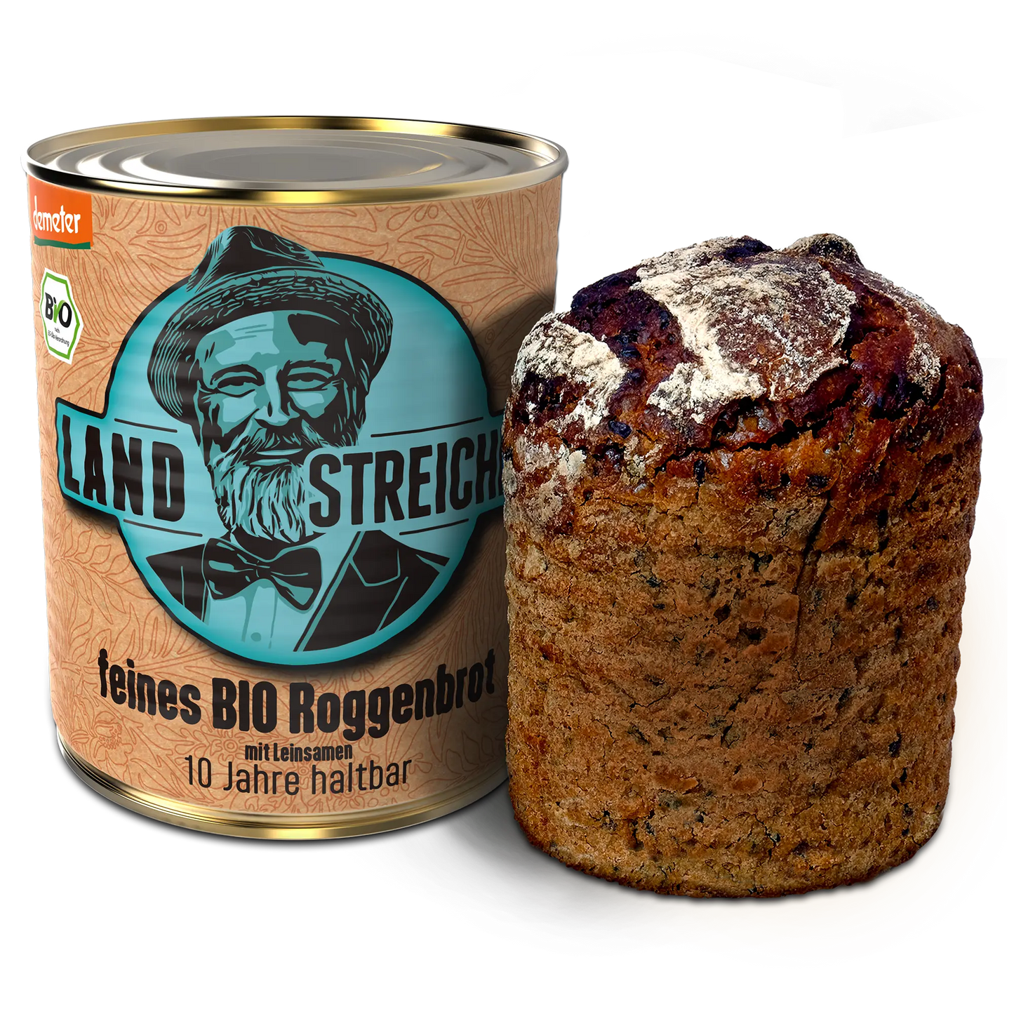 6 x Feines Demeter BIO Roggenbrot | ca. 400g je Dose