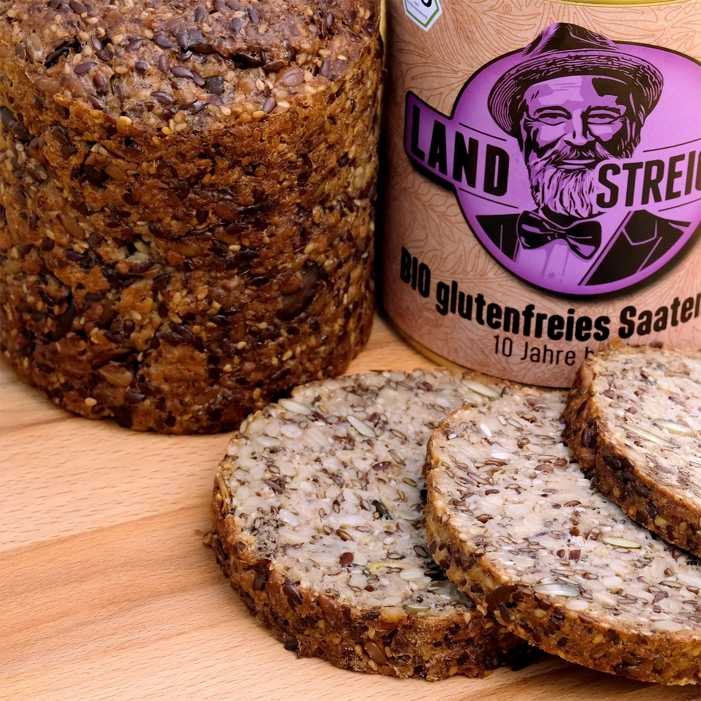 6 x BIO Saatenbrot glutenfrei | ca. 600g je Dose